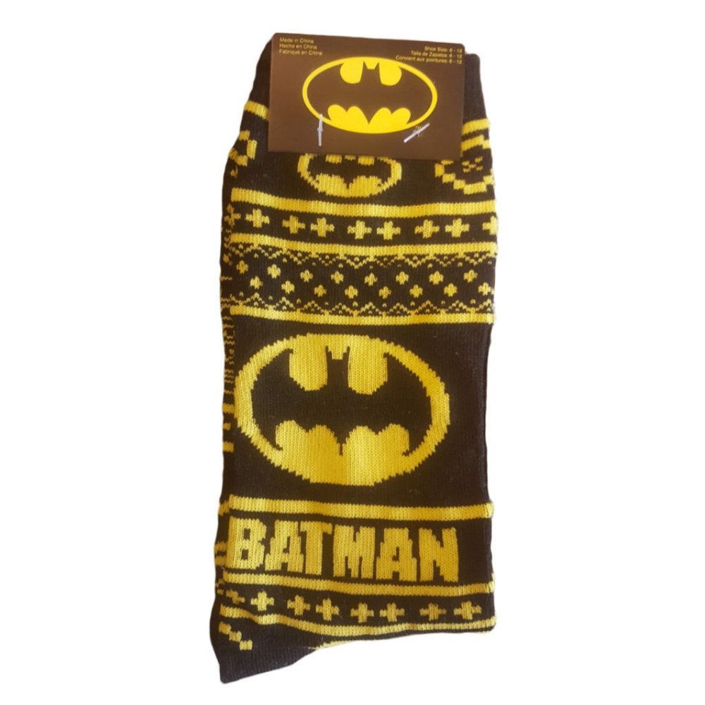🦇 HYP DC Comics Batman Black Dress Sweater Socks